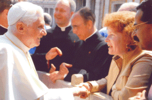 Påven och Michelle Moran 2007